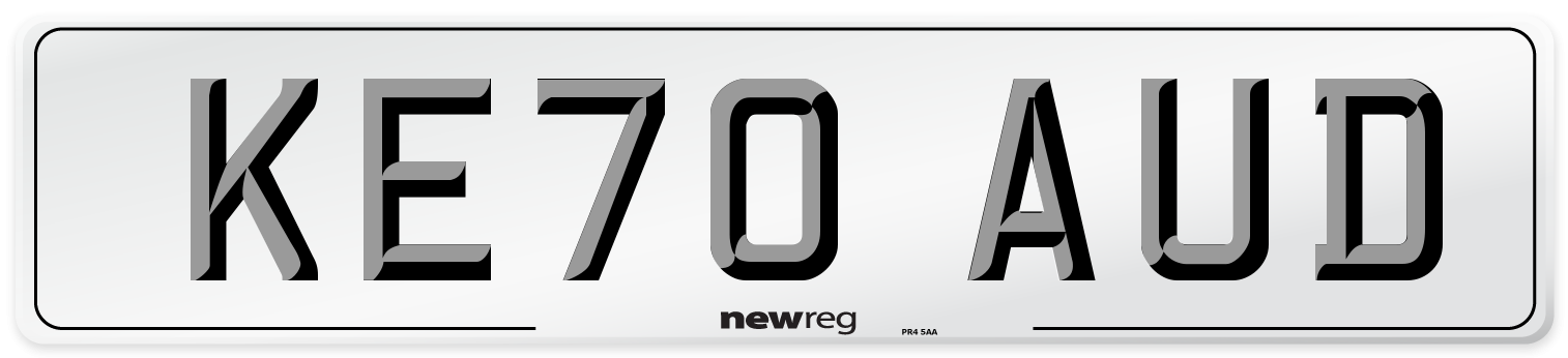 KE70 AUD Number Plate from New Reg